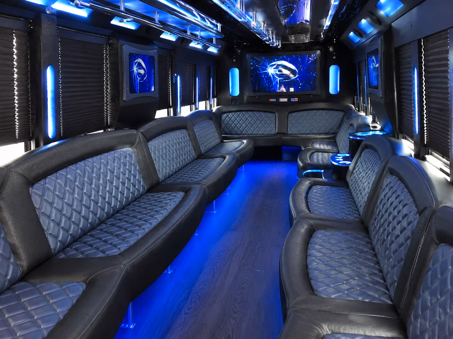 Group beside a Mercedes Sprinter limo in Kent