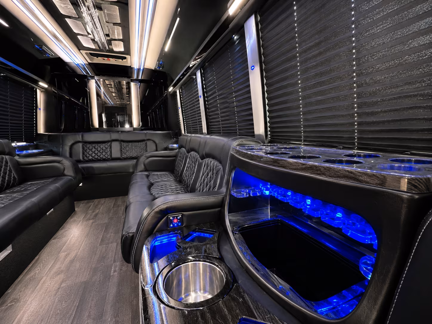 Kent Birthday, Sweet 16, & Quinceañera Transportation party bus exterior