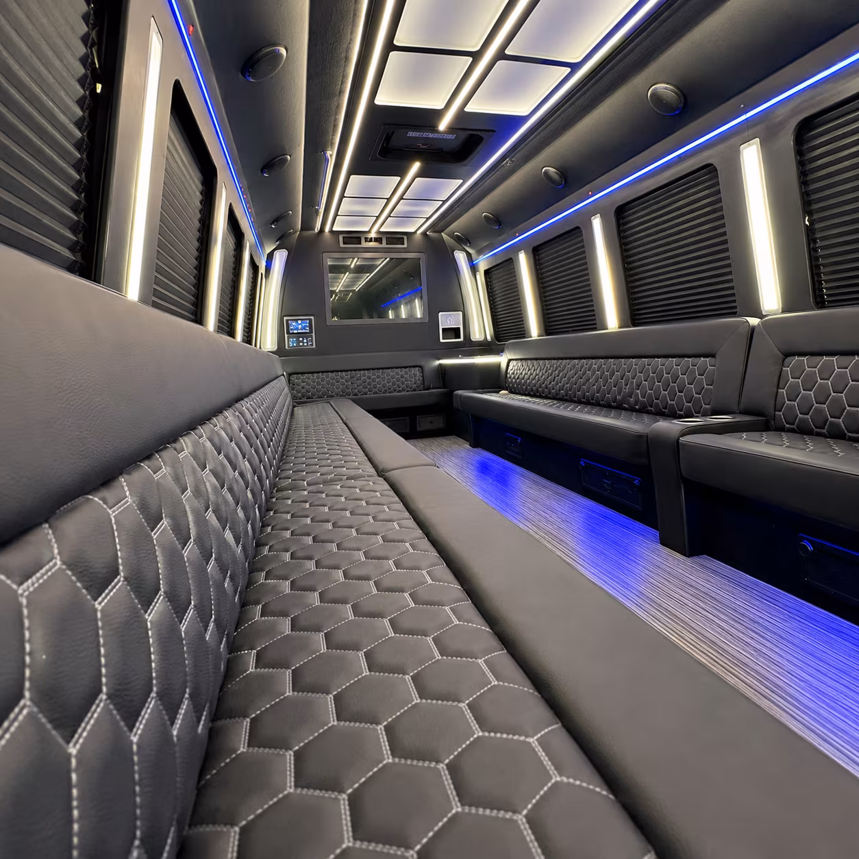 Kent Concert & Music Festival Transportation party bus exterior
