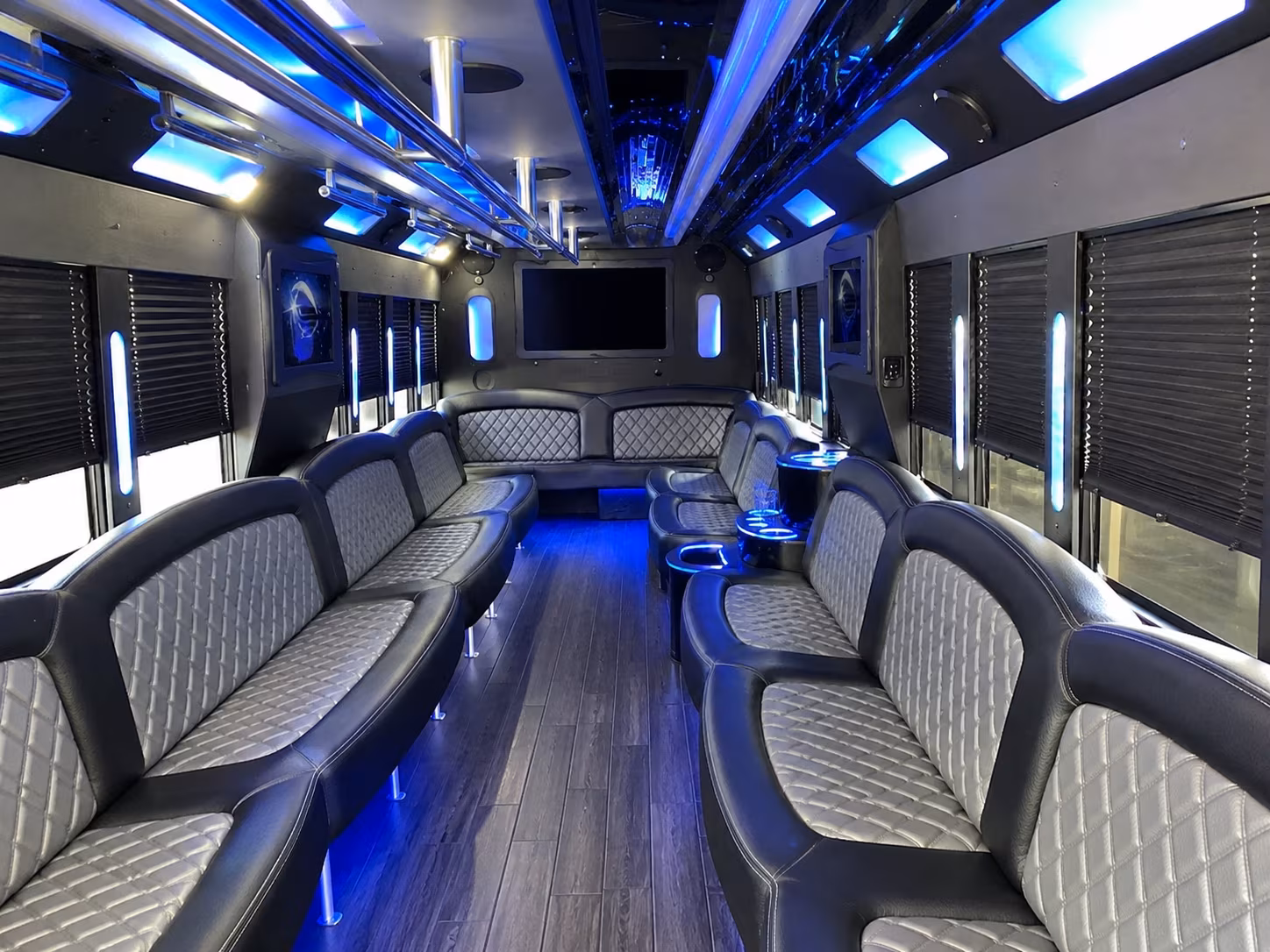 Kent Concert & Music Festival Transportation party bus exterior
