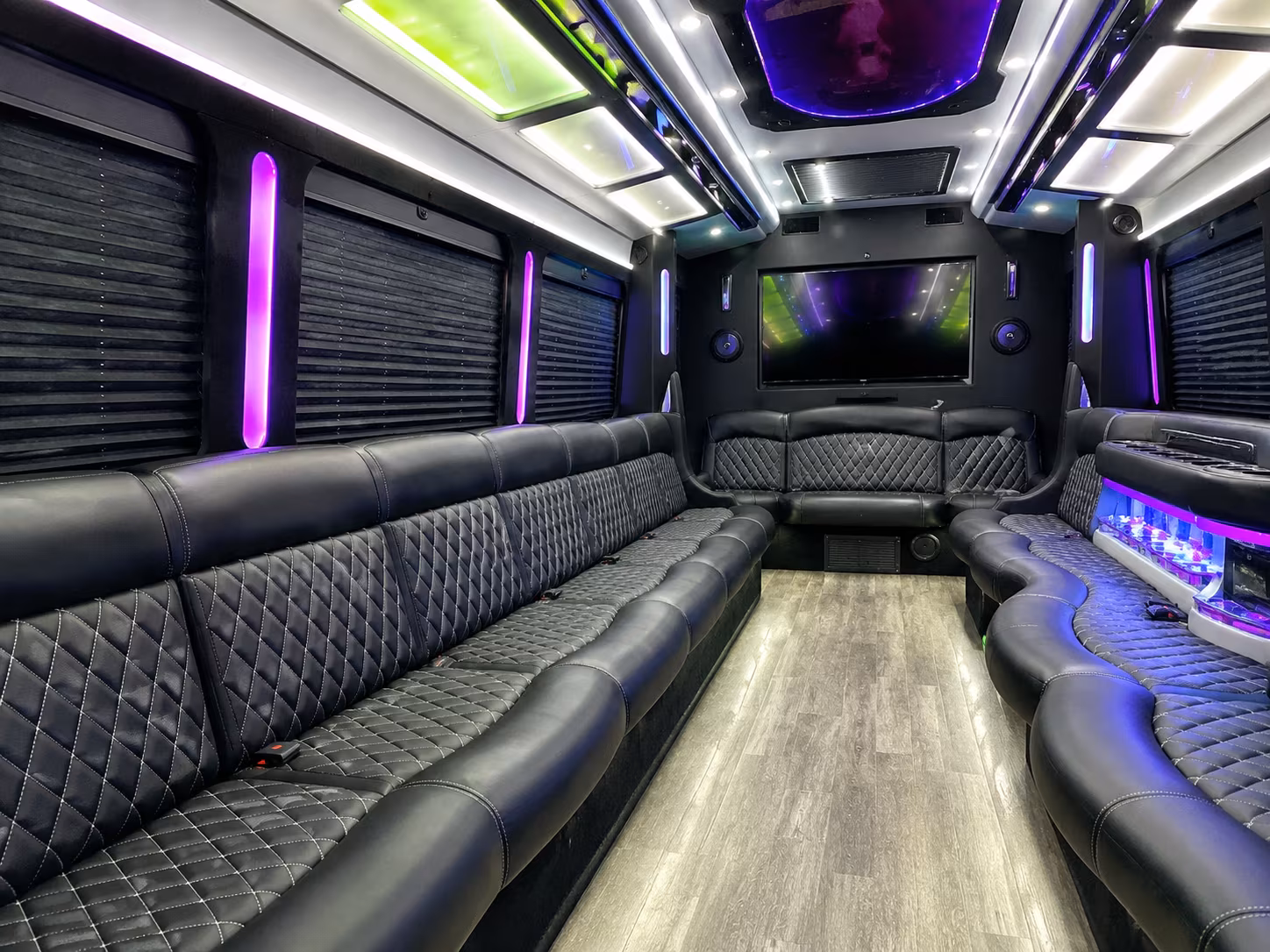 Kent Prom & Homecoming Transportation party bus exterior