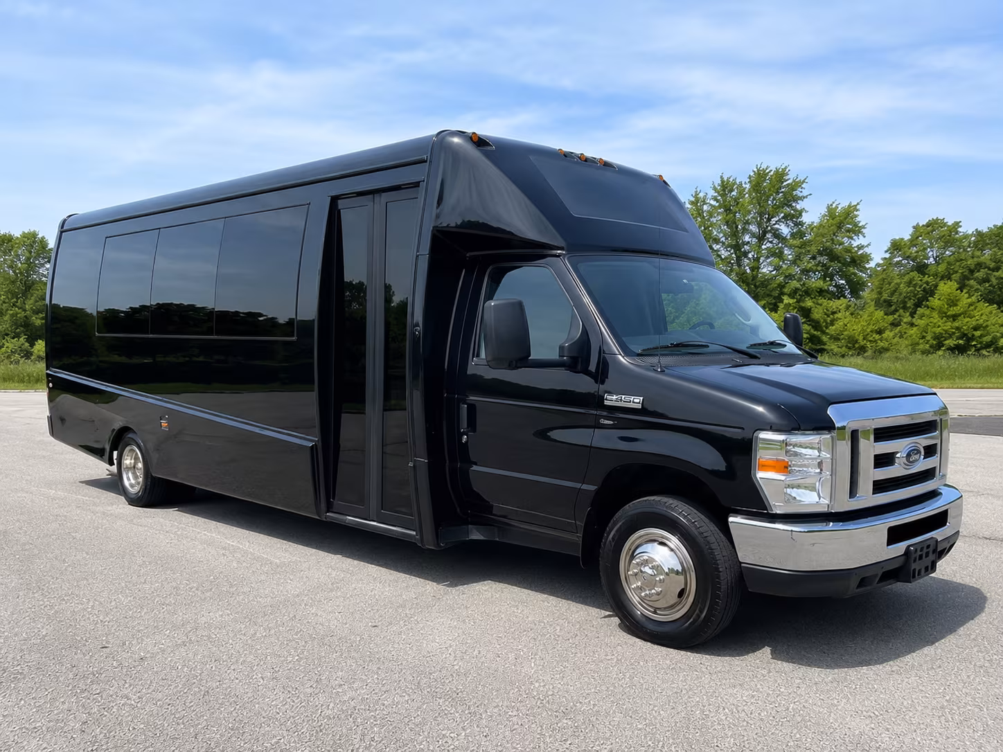 Kent School Event Transportation party bus exterior