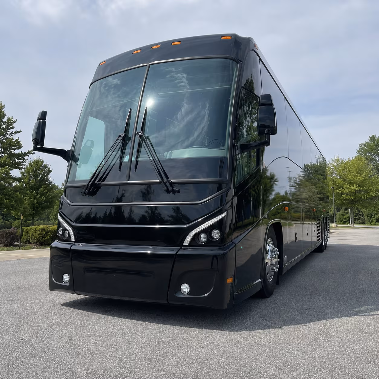 Kent School Event Transportation party bus exterior