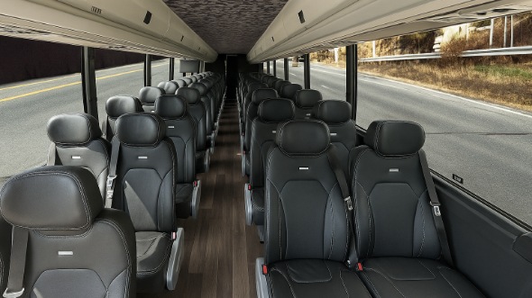 Interior of Charter Bus Company Kent's 25 Passenger Mini Bus in Kent