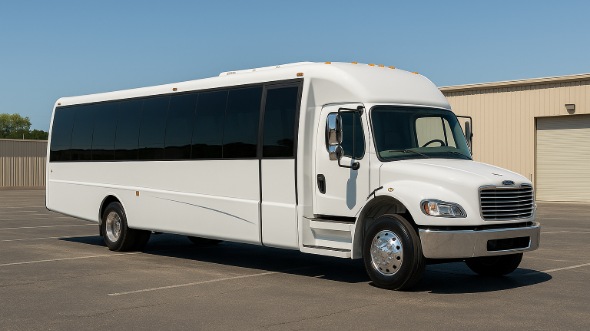 Exterior of Charter Bus Company Bellevue's 25 Passenger Party Bus in Bellevue