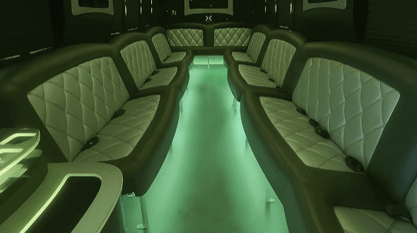 Interior of Charter Bus Company Bellevue's 25 Passenger Party Bus in Bellevue