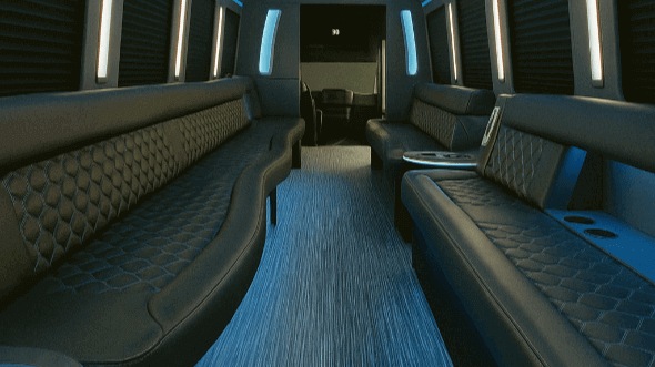 Interior of Charter Bus Company Bellevue's 28 Passenger Party Bus in Bellevue
