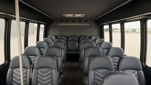 Interior of Charter Bus Company Kent's 30 Passenger Minibus in Kent