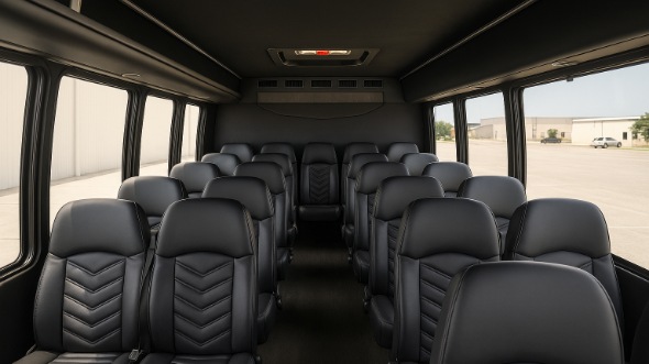 Interior of Charter Bus Company Kent's 35 Passenger Mini Bus in Kent