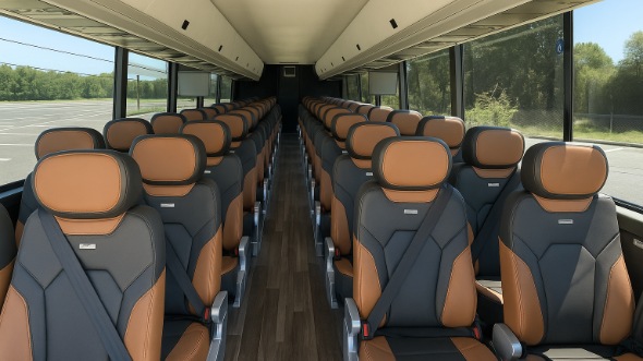 Interior of Charter Bus Company Kent's 44 Passenger Charter Bus in Kent