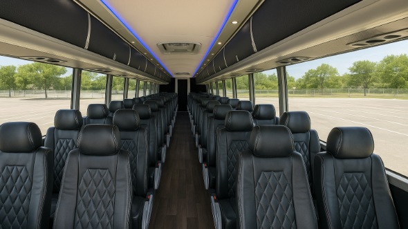 Interior of Charter Bus Company Kent's 47 Passenger Charter Bus in Kent
