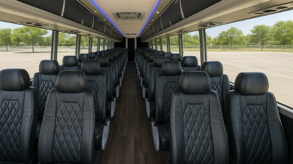 Interior of Charter Bus Company Kent's 48 Passenger Charter Bus in Kent