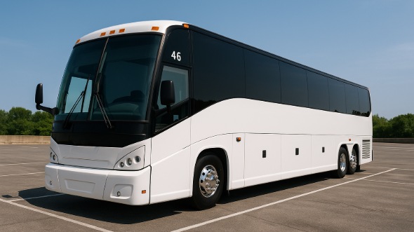 Exterior of Kent Party Bus Company's 50 Passenger Party Bus in Kent