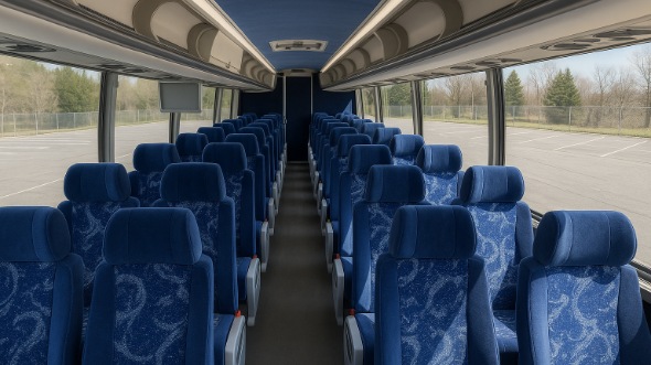 Interior of Charter Bus Company Kent's 51 Passenger Charter Bus in Kent