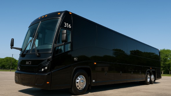 Exterior of Charter Bus Company Kent's 55 Passenger Charter Bus in Kent