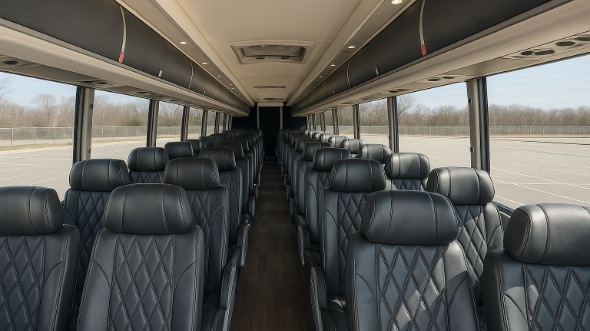 Interior of Charter Bus Company Kent's 56 Passenger Charter Bus in Kent